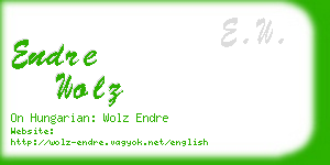 endre wolz business card